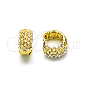 Gold Filled Ring — Stud Earring with Ivory Pearl Polished 02. — main product view — SKU 152672 | Oro Laminado anillo — Stud Earring with Ivory Pearl pulido 02. — SKU 152672