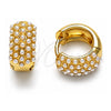 Oro Laminado Stud Earring, Gold Filled Style with Ivory Pearl, Polished, Golden Finish, 02.379.0050.12