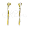 Oro Laminado Medium Hoop, Gold Filled Style Twist Design, with Ivory Pearl, Polished, Golden Finish, 02.379.0053.40