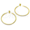 Oro Laminado Medium Hoop, Gold Filled Style with Ivory Pearl, Polished, Golden Finish, 02.379.0055.45