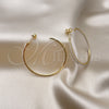 Oro Laminado Medium Hoop, Gold Filled Style with Ivory Pearl, Polished, Golden Finish, 02.379.0055.45