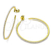 Oro Laminado Medium Hoop, Gold Filled Style with Ivory Pearl, Polished, Golden Finish, 02.379.0055.45