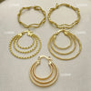 25 Assorted Triple Hoops In Oro Laminado Gold Filled ($4.00 each) for $100 Gold Layered