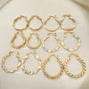 30 Assorted Tricolor Hoops 30mm  in Oro Laminado Gold Filled ($3.33 each) for $100 Gold Layered