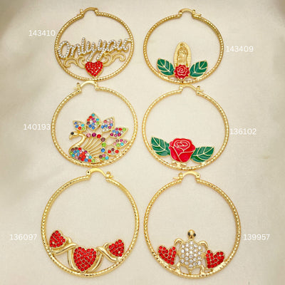 Gold Filled Hoop Earrings — 25 Assorted Design Hoops In $4.00 each for for wholesale, main product view