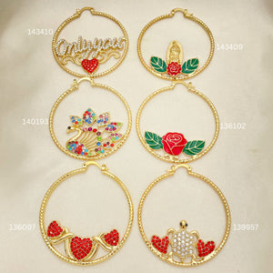 Gold Filled Hoop Earrings — 25 Assorted Design Hoops In $4.00 each for — main product view — SKU 152706 | Oro Laminado aretes de aro — 25 Assorted diseño Hoops In $4.00 each for — SKU 152706