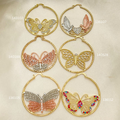 Gold Filled Hoop Earrings — 25 Assorted Design Hoops In $4.00 each for for wholesale, main product view