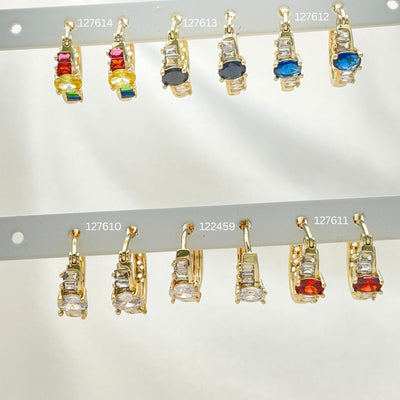 Gold Filled Hoop Earrings — 30 Assorted Huggie Hoops in $3.33 each for for wholesale, main product view