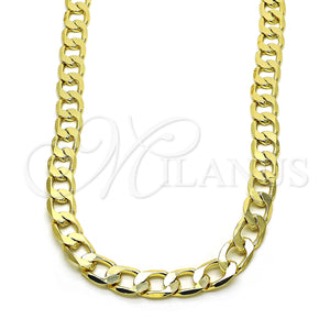 Gold Filled Necklace — Basic Necklace Curb Design Polished 04. 09 MM — main product view — SKU 152780 | Oro Laminado collar — básico Necklace Curb diseño pulido 04. 09 MM — SKU 152780