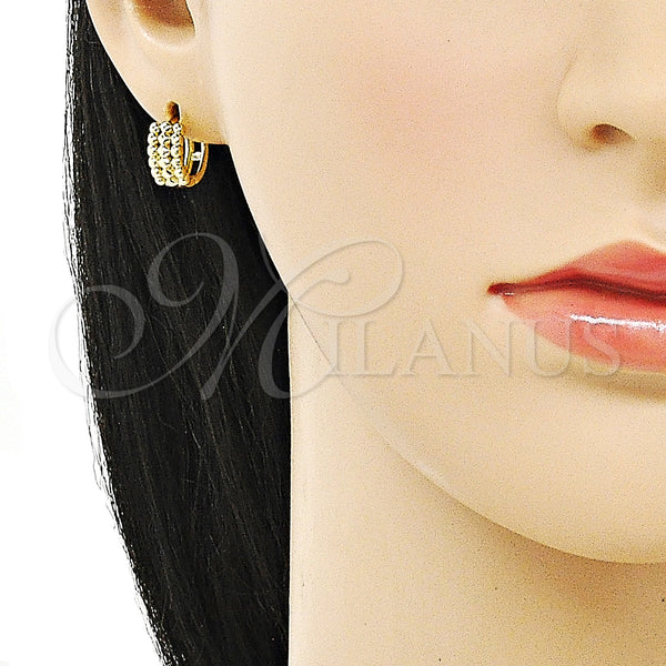 Gold Filled Hoop Earrings — Huggie Hoop Polished 02. — alternate product view — SKU 152794 | Oro Laminado aretes de aro — Huggie Hoop pulido 02. — SKU 152794