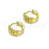 Oro Laminado Huggie Hoop, Gold Filled Style Polished, Golden Finish, 02.213.0483.12
