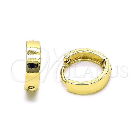 Oro Laminado Huggie Hoop, Gold Filled Style Polished, Golden Finish, 02.213.0484.15