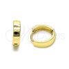 Oro Laminado Huggie Hoop, Gold Filled Style Polished, Golden Finish, 02.213.0484.15