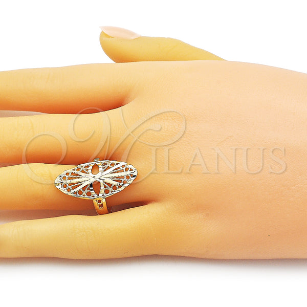 Gold Filled Ring — Elegant Ring Filigree Design Diamond Cutting 01. Size — alternate product view — SKU 152802 | Oro Laminado anillo — Elegant Ring Filigree diseño Diamond Cutting 01. Size — SKU 152802