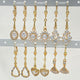 30 Aretes Surtidos de Circonitas Largas en Oro Laminado Gold Filled ($3.33 cada uno) por $100 Gold Layered 