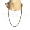 Oro Laminado Basic Necklace, Gold Filled Style Rope Design, Polished, Golden Finish, 04.213.0207.30 (07 MM Thickness, 30 Inches Length)