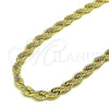 Oro Laminado Basic Necklace, Gold Filled Style Rope Design, Polished, Golden Finish, 04.213.0207.30 (07 MM Thickness, 30 Inches Length)