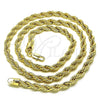 Oro Laminado Basic Necklace, Gold Filled Style Rope Design, Polished, Golden Finish, 04.213.0207.30 (07 MM Thickness, 30 Inches Length)