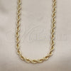 Oro Laminado Basic Necklace, Gold Filled Style Rope Design, Polished, Golden Finish, 04.213.0207.30 (07 MM Thickness, 30 Inches Length)