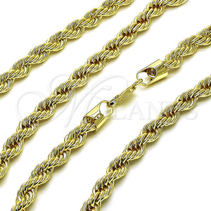 Gold Filled Necklace — Basic Necklace Rope Design Polished 04. 07 MM — main product view — SKU 152824 | Oro Laminado collar — básico Necklace Rope diseño pulido 04. 07 MM — SKU 152824