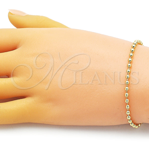 Gold Filled Bracelet — Fancy Bracelet Ball Design Polished 04. 03 MM — alternate product view — SKU 152830 | Oro Laminado brazalete — elegante Bracelet Ball diseño pulido 04. 03 MM — SKU 152830