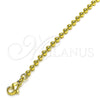 Oro Laminado Fancy Bracelet, Gold Filled Style Ball Design, Polished, Golden Finish, 04.341.0107.07 (03 MM Thickness, 7 Inches Length)
