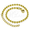 Oro Laminado Fancy Bracelet, Gold Filled Style Ball Design, Polished, Golden Finish, 04.341.0107.07 (03 MM Thickness, 7 Inches Length)