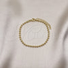 Oro Laminado Fancy Bracelet, Gold Filled Style Ball Design, Polished, Golden Finish, 04.341.0107.07 (03 MM Thickness, 7 Inches Length)