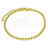 Oro Laminado Fancy Bracelet, Gold Filled Style Ball Design, Polished, Golden Finish, 04.341.0107.07 (03 MM Thickness, 7 Inches Length)