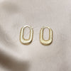 Oro Laminado Small Hoop, Gold Filled Style Chunky Design, Diamond Cutting Finish, Golden Finish, 02.213.0489.20