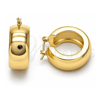Oro Laminado Small Hoop, Gold Filled Style Polished, Golden Finish, 02.213.0490.20