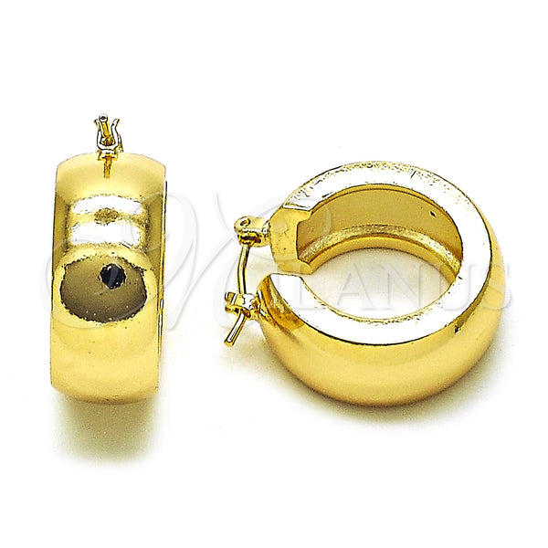 Gold Filled Hoop Earrings — Small Hoop Polished 02. — main product view — SKU 152836 | Oro Laminado aretes de aro — Small Hoop pulido 02. — SKU 152836
