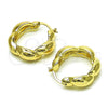 Oro Laminado Small Hoop, Gold Filled Style Chunky Design, Polished, Golden Finish, 02.213.0495.20