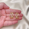 Oro Laminado Small Hoop, Gold Filled Style Matte Finish, Golden Finish, 02.213.0500.25