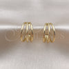 Oro Laminado Small Hoop, Gold Filled Style Matte Finish, Golden Finish, 02.213.0500.25