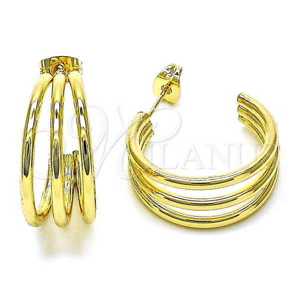 Gold Filled Hoop Earrings — Small Hoop Polished 02. — main product view — SKU 152848 | Oro Laminado aretes de aro — Small Hoop pulido 02. — SKU 152848