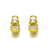 Oro Laminado Huggie Hoop, Gold Filled Style Polished, Tricolor, 02.213.0477.1.12