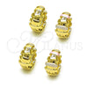 Oro Laminado Huggie Hoop, Gold Filled Style Polished, Tricolor, 02.213.0477.1.12
