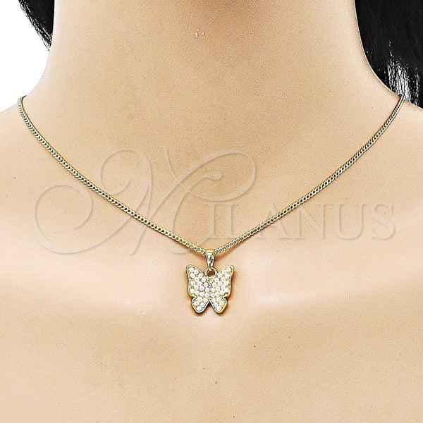 Gold Filled Ring — Earring and Pendant Adult Set Butterfly Design with — alternate product view — SKU 152871 | Oro Laminado anillo — Earring and Pendant Adult Set Butterfly diseño with — SKU 152871