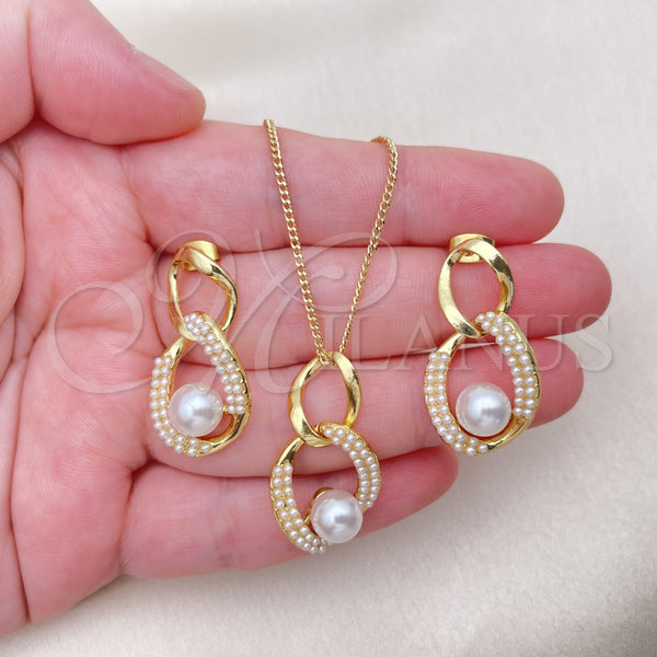Gold Filled Ring — Earring and Pendant Adult Set Twist Design with — alternate product view — SKU 152873 | Oro Laminado anillo — Earring and Pendant Adult Set Twist diseño with — SKU 152873