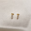 Oro Laminado Stud Earring, Gold Filled Style with Ivory Pearl, Polished, Golden Finish, 02.379.0058