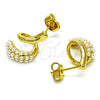 Gold Filled Ring — Stud Earring Snake Design with Ivory Pearl Polished — alternate product view — SKU 152881 | Oro Laminado anillo — Stud Earring Snake diseño with Ivory Pearl pulido — SKU 152881