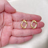 Oro Laminado Stud Earring, Gold Filled Style with Ivory Pearl, Polished, Golden Finish, 02.379.0062