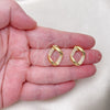 Oro Laminado Stud Earring, Gold Filled Style with Ivory Pearl, Polished, Golden Finish, 02.379.0062
