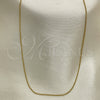 Oro Laminado Basic Necklace, Gold Filled Style Rolo Design, Polished, Golden Finish, 04.02.0020.18 (03 MM Thickness, 18 Inches Length)