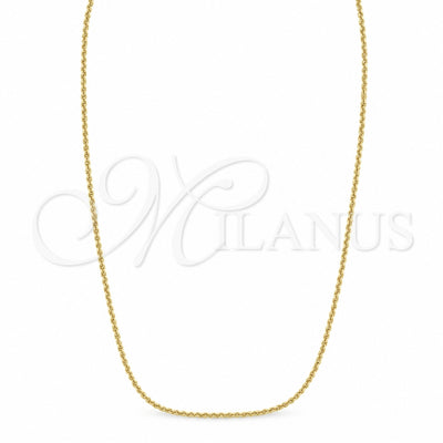 Oro Laminado Basic Necklace, Gold Filled Style Rolo Design, Polished, Golden Finish, 04.02.0020.18 (03 MM Thickness, 18 Inches Length)