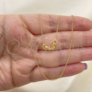 Gold Filled Necklace — Basic Necklace Rolo Design Polished 04.02. 03 MM — main product view — SKU 152907 | Oro Laminado collar — básico Necklace Rolo diseño pulido 04.02. 03 MM — SKU 152907