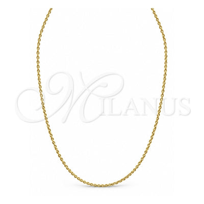 Oro Laminado Basic Necklace, Gold Filled Style Rolo Design, Polished, Golden Finish, 04.02.0020.16 (03 MM Thickness, 16 Inches Length)