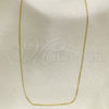 Oro Laminado Basic Necklace, Gold Filled Style Box Design, Polished, Golden Finish, 04.02.0021.18 (01 MM Thickness, 18 Inches Length)