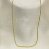 Oro Laminado Basic Necklace, Gold Filled Style Curb Design, Polished, Golden Finish, 04.02.0022.18 (02 MM Thickness, 18 Inches Length)